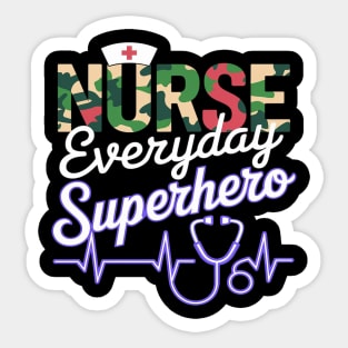 Nurse Every Day Superhero Coloring International Nurses Day Sticker